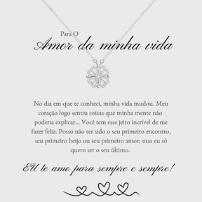 Compre 1 Leve 2 - Colar Trevo de Corações com cartão dedicatória