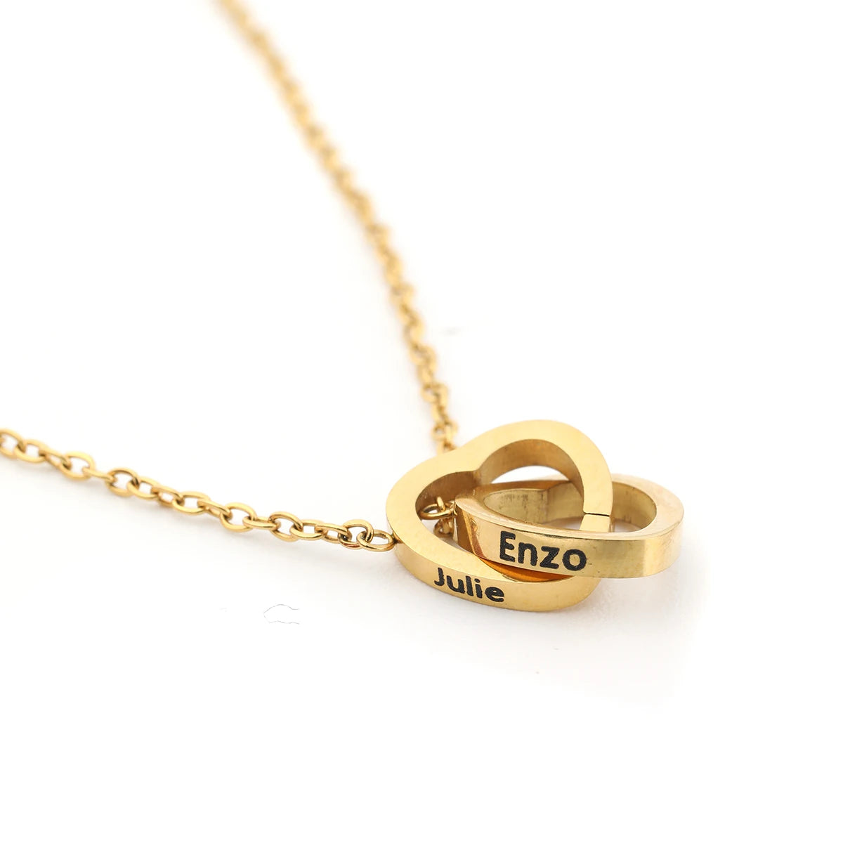 Floraza™ - Colar Dois Corações + Caixa Rotativa de Brinde