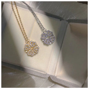 Colar Trevo de Corações com cartão dedicatória