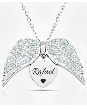 Colar Asas de Anjo Personalizável Banhado