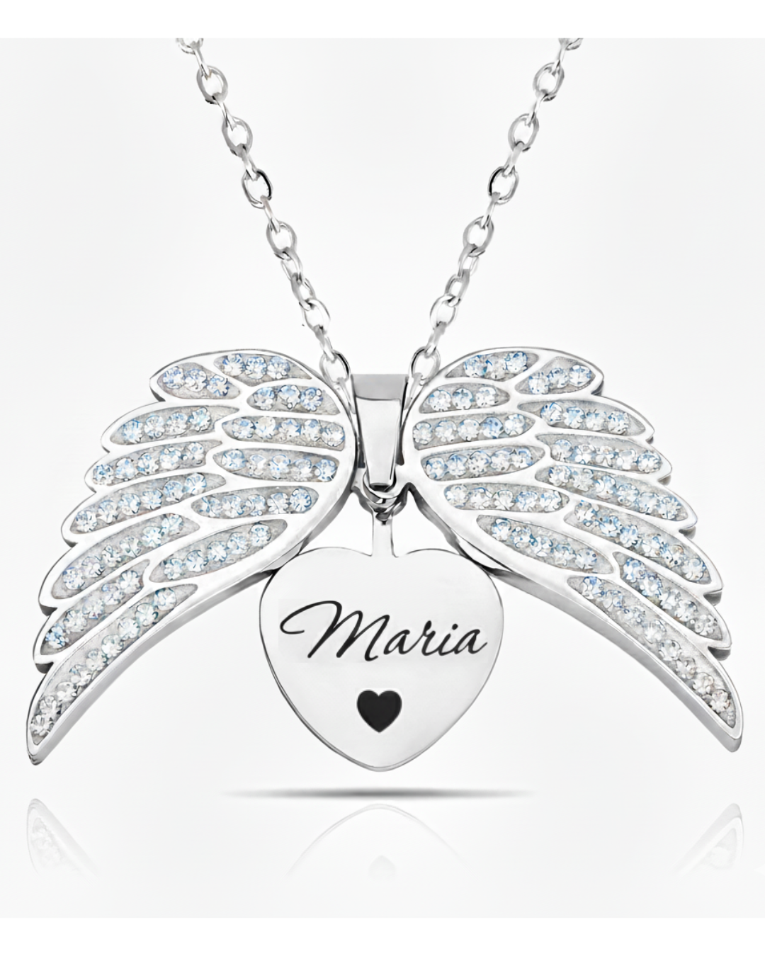 Colar Asas de Anjo Personalizável Banhado