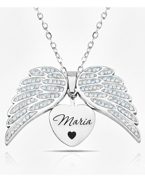 Colar Asas de Anjo Personalizável Banhado