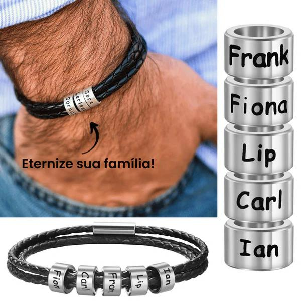 Pulseira masculina - Eterno Pai com nomes personalizados